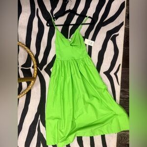 Vibrant Green Halter Dress